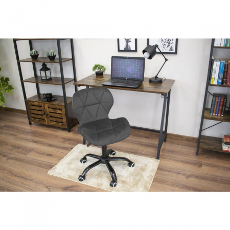 Scaun de birou, Artool, Noto, catifea, gri si negru, 53.5x57.5x74-86 cm [2]