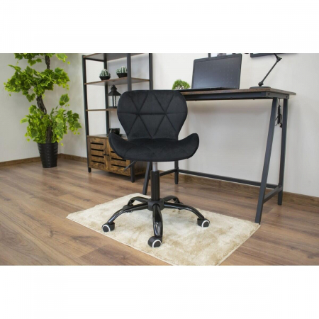 Scaun de birou, Artool, Noto, catifea, negru, 53.5x57.5x74-86 cm [4]