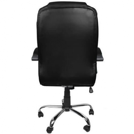 Scaun de birou, rotativ, functie tilt, piele ecologica, otel, negru, max 130 kg, 60x60x113/123 cm, Malatec [7]