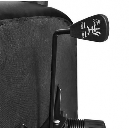 Scaun de birou, rotativ, functie tilt, piele ecologica, otel, negru, max 130 kg, 60x60x113/123 cm, Malatec [3]