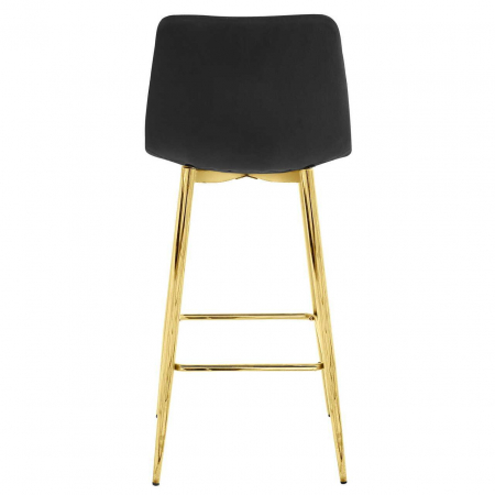 Scaun de bucatarie/bar, Artool, Arceto, catifea, metal, negru si auriu, 43.5x49x102 cm [4]