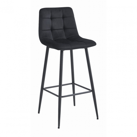 Scaune - Scaun de bucatarie/bar, Artool, Arceto, catifea, otel, negru, 43.5x32.5x104 cm