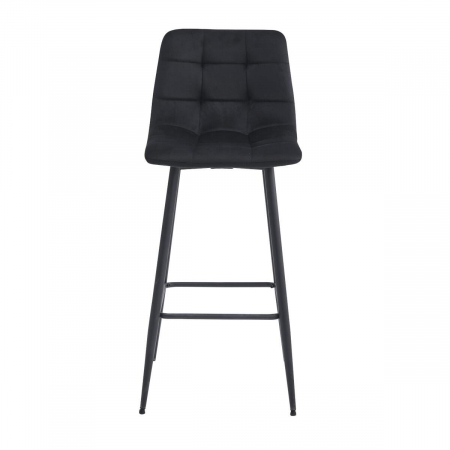 Scaun de bucatarie/bar, Artool, Arceto, catifea, otel, negru, 43.5x32.5x104 cm [4]