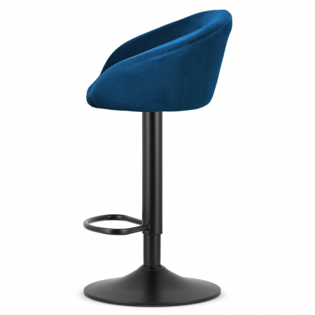 Scaun de bucatarie/bar, Artool, East, rotativ, catifea, bleumarin si negru, 53x46x81-103 cm [4]