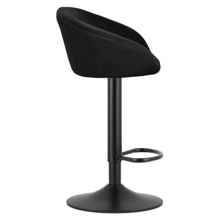 Scaun de bucatarie/bar, Artool, East, rotativ, catifea, negru, 53x46x81-103 cm [1]