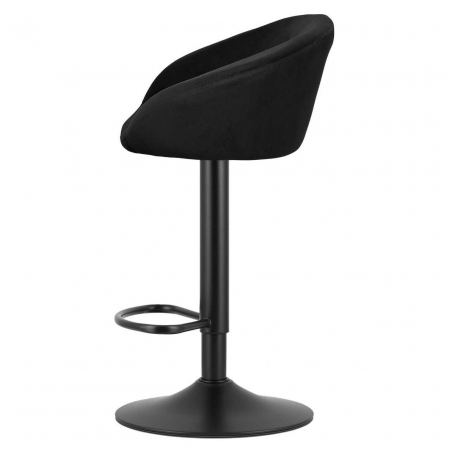 Scaun de bucatarie/bar, Artool, East, rotativ, catifea, negru, 53x46x81-103 cm [3]