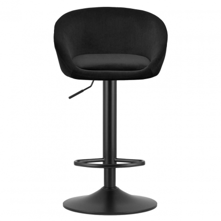 Scaun de bucatarie/bar, Artool, East, rotativ, catifea, negru, 53x46x81-103 cm [4]