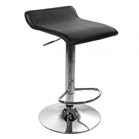 Scaune - Scaun de bucatarie/bar, Artool, Fort, rotativ, piele ecologica, negru si argintiu, 38x39x84 cm
