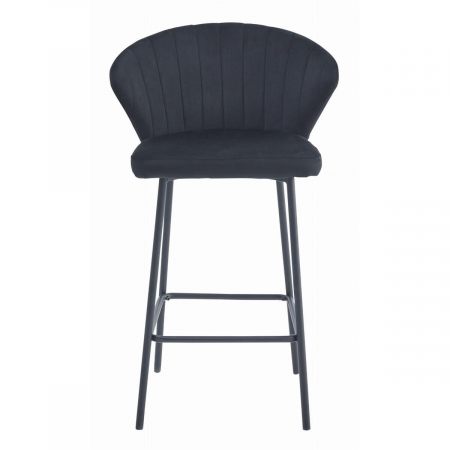 Scaun de bucatarie/bar, Artool, Gatta, catifea, otel, negru, 43.5x36.5x90.5 cm [3]