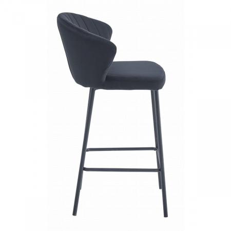 Scaun de bucatarie/bar, Artool, Gatta, catifea, otel, negru, 43.5x36.5x90.5 cm [4]
