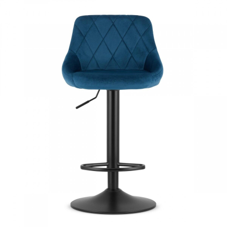 Scaun de bucatarie/bar, Artool, Kast, rotativ, catifea, bleumarin si negru, 45.5x49x85-105 cm [4]