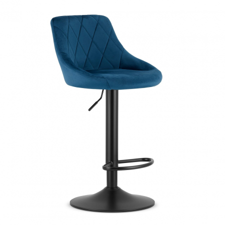 Scaune - Scaun de bucatarie/bar, Artool, Kast, rotativ, catifea, bleumarin si negru, 45.5x49x85-105 cm