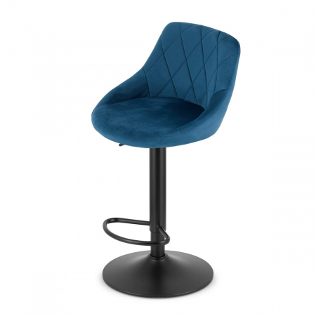 Scaun de bucatarie/bar, Artool, Kast, rotativ, catifea, bleumarin si negru, 45.5x49x85-105 cm [2]