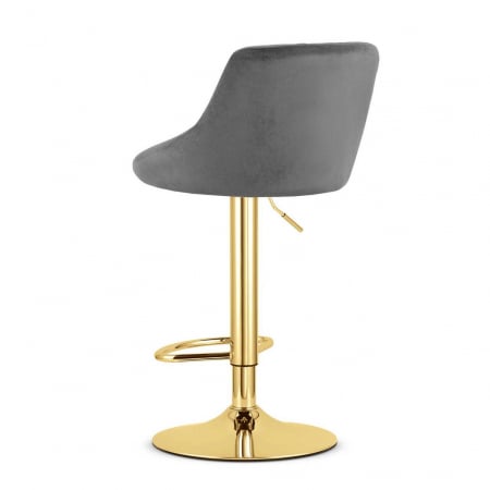 Scaun de bucatarie/bar, Artool, Kast, rotativ, catifea, gri si auriu, 45.5x49x85-105 cm [6]