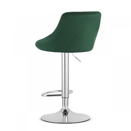 Scaun de bucatarie/bar, Artool, Kast, rotativ, catifea, verde si argintiu, 45.5x49x85-105 cm [3]