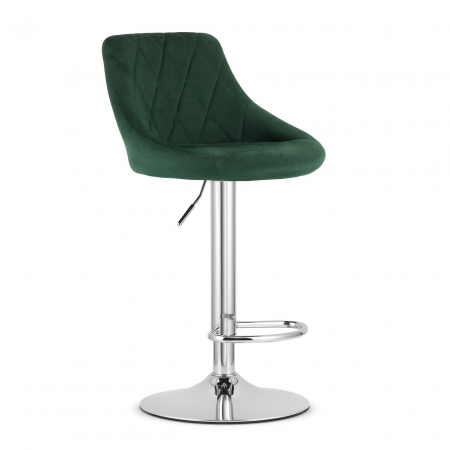 Scaune - Scaun de bucatarie/bar, Artool, Kast, rotativ, catifea, verde si argintiu, 45.5x49x85-105 cm