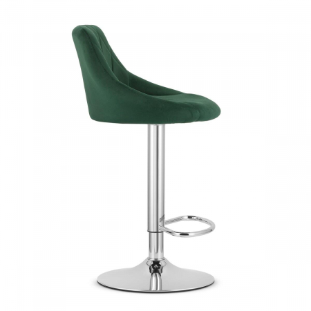 Scaun de bucatarie/bar, Artool, Kast, rotativ, catifea, verde si argintiu, 45.5x49x85-105 cm [1]