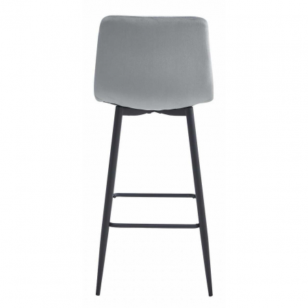 Scaun de bucatarie/bar, Artool, Pozza, catifea, otel, argintiu si negru, 43x35x104 cm [3]