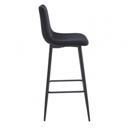 Scaun de bucatarie/bar, Artool, Pozza, catifea, otel, negru, 43x35x104 cm [3]