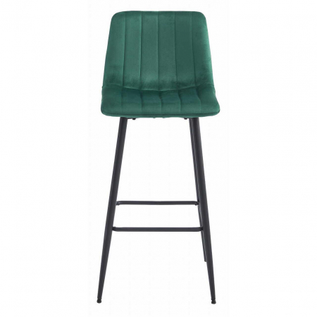 Scaun de bucatarie/bar, Artool, Pozza, catifea, otel, verde si negru, 43x35x104 cm [1]
