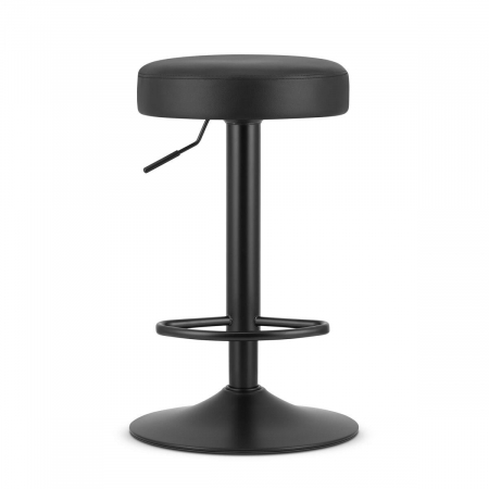 Scaun de bucatarie/bar, Artool, Rojst, rotativ, piele ecologica, negru, 38x38x62-83 cm [2]