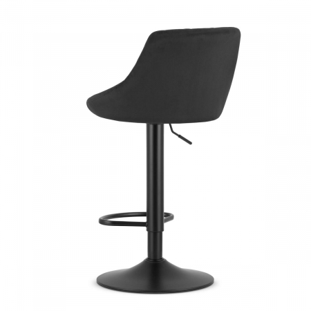 Scaun de bucatarie/bar, Artool, rotativ, catifea, negru, 45.5x49x105 cm [4]