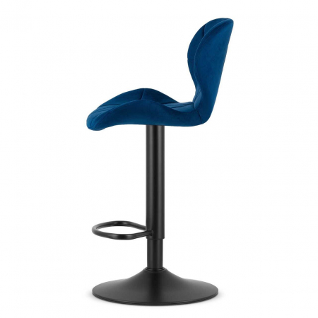 Scaun de bucatarie/bar, Artool, West, rotativ, catifea, bleumarin si negru, 46x48.5x90-111 cm [3]