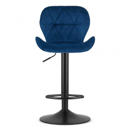Scaun de bucatarie/bar, Artool, West, rotativ, catifea, bleumarin si negru, 46x48.5x90-111 cm [1]