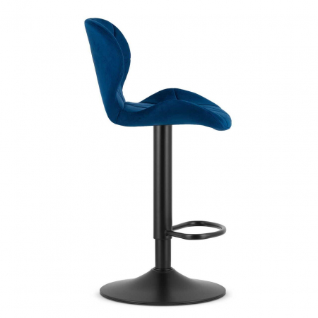 Scaun de bucatarie/bar, Artool, West, rotativ, catifea, bleumarin si negru, 46x48.5x90-111 cm [2]