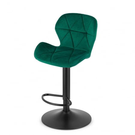 Scaun de bucatarie/bar, Artool, West, rotativ, catifea, verde si negru, 46x48.5x90-111 cm [5]