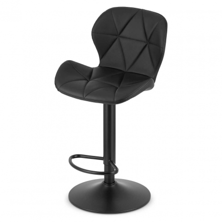 Scaun de bucatarie/bar, Artool, West, rotativ, piele ecologica, negru, 46x48.5x90-111 cm [2]