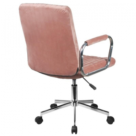 Scaun rotativ, catifea, roz, max 120 kg, 51x61x92/102 cm [3]