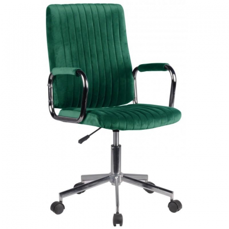 Scaune - Scaun rotativ, catifea, verde, max 120 kg, 51x61x92/102 cm