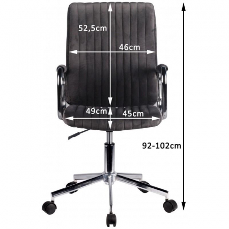 Scaun rotativ, catifea, verde, max 120 kg, 51x61x92/102 cm [1]