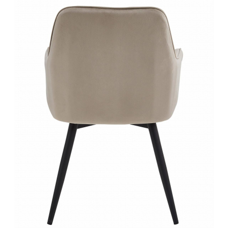 Scaun stil fotoliu bucatarie/living, Artool, Nana, rotativ, catifea, metal, bej inchis si negru, 56x61x83.5 cm [4]