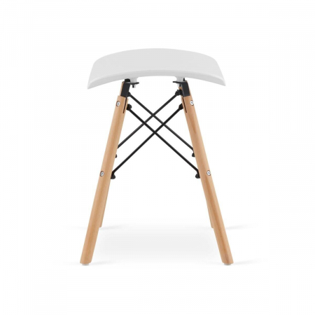 Scaun stil scandinav, Artool, Korfu, fara spatar, PP, lemn, alb, 47.5x36x46.5 cm [2]