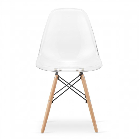 Scaun stil scandinav, Artool, Osaka, policarbonat, lemn, transparent, 46x52x82 cm [5]