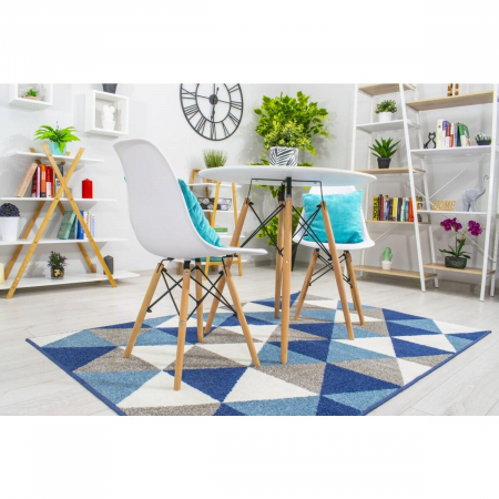 Scaun stil scandinav, Artool, Osaka, PP, lemn, alb, 46x54x81 cm [4]