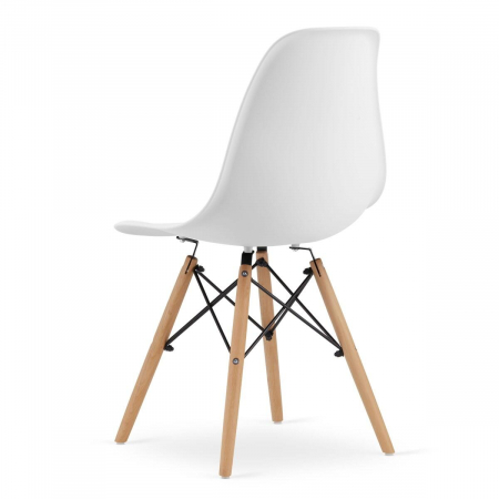 Scaun stil scandinav, Artool, Osaka, PP, lemn, alb, 46x54x81 cm [10]