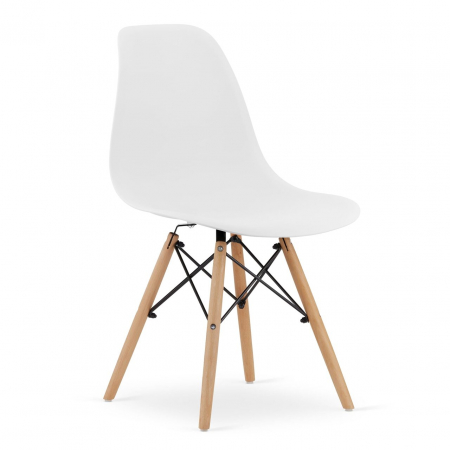 Scaune - Scaun stil scandinav, Artool, Osaka, PP, lemn, alb, 46x54x81 cm