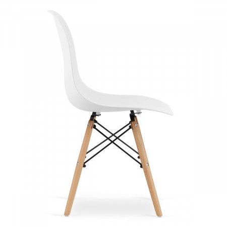 Scaun stil scandinav, Artool, Osaka, PP, lemn, alb, 46x54x81 cm [12]