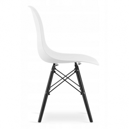 Scaun stil scandinav, Artool, Osaka, PP, lemn, alb si negru, 46x54x81 cm [5]