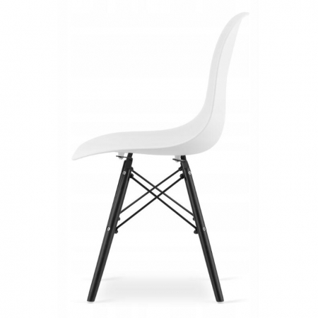 Scaun stil scandinav, Artool, Osaka, PP, lemn, alb si negru, 46x54x81 cm [2]