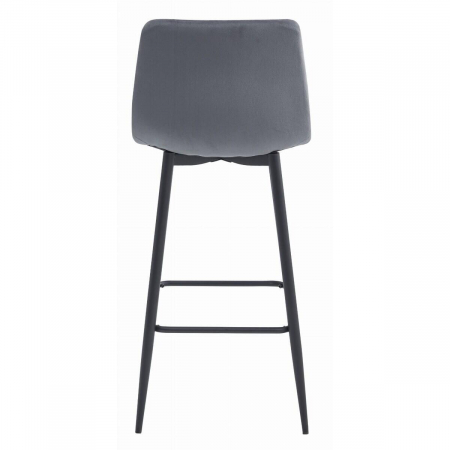 Set 2 scaune de bucatarie/bar, Artool, Arceto, catifea, otel, gri si negru, 43.5x32.5x104 cm [1]