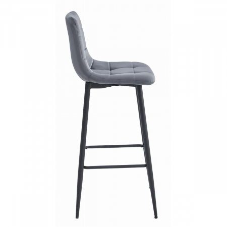 Set 2 scaune de bucatarie/bar, Artool, Arceto, catifea, otel, gri si negru, 43.5x32.5x104 cm [2]