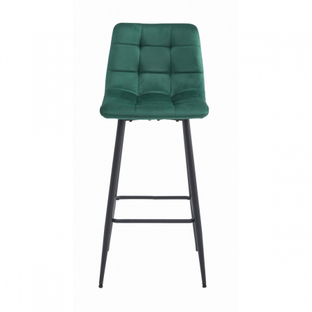 Set 2 scaune de bucatarie/bar, Artool, Arceto, catifea, otel, verde si negru, 43.5x32.5x104 cm [4]