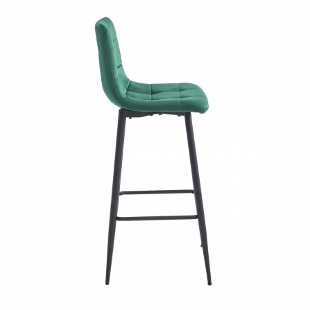 Set 2 scaune de bucatarie/bar, Artool, Arceto, catifea, otel, verde si negru, 43.5x32.5x104 cm [3]