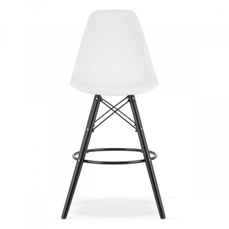 Set 2 scaune de bucatarie/bar, Artool, Lamal, PP, lemn, alb si negru, 54x55x107.5 cm [4]