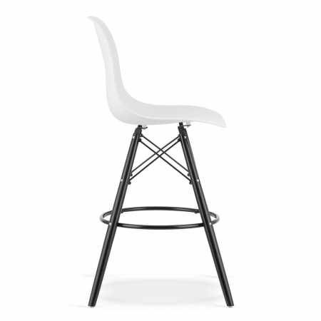 Set 2 scaune de bucatarie/bar, Artool, Lamal, PP, lemn, alb si negru, 54x55x107.5 cm [2]