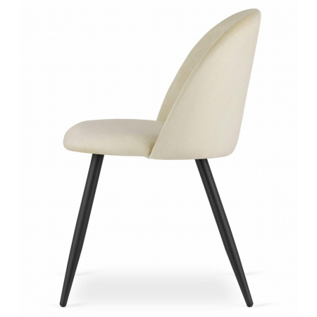 Set 4 scaune bucatarie/living, Artool, Bello, catifea, metal, bej, 46x42.5x76.5 cm [1]